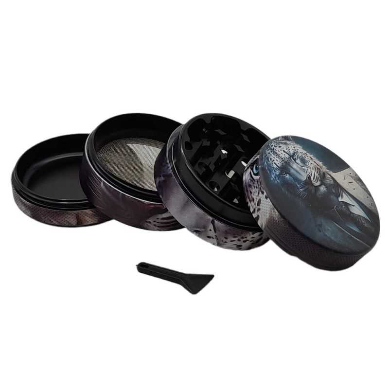 grinder-4-delig-xl-aluminium-55mm-suited-animals-serie-design-4-suited-snow-leopard (1)