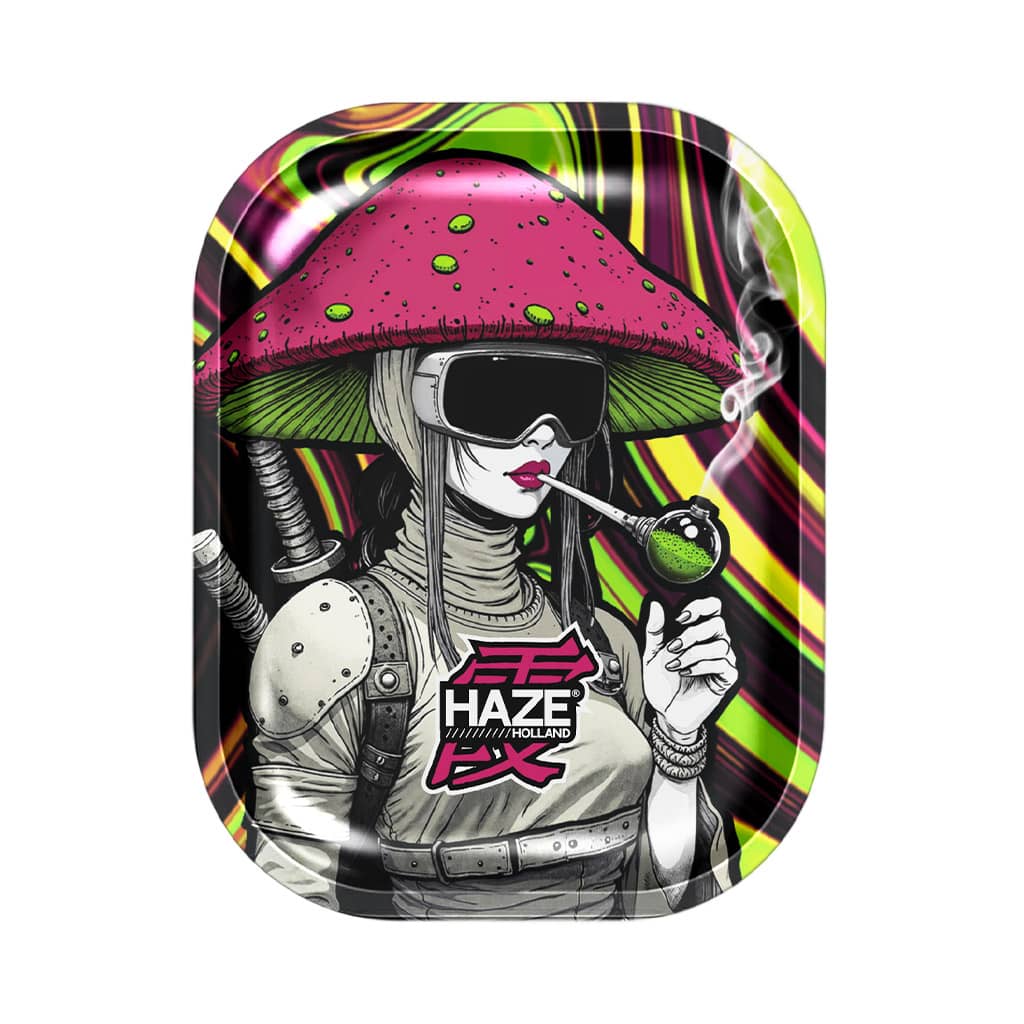 Metal-Rolling-Tray-Small-Haze-Holland-Gaming-Cosmic-For-Smoking-No-Mess-Portable-SHROOM-NINJA-GANJA-WARS-x-07079