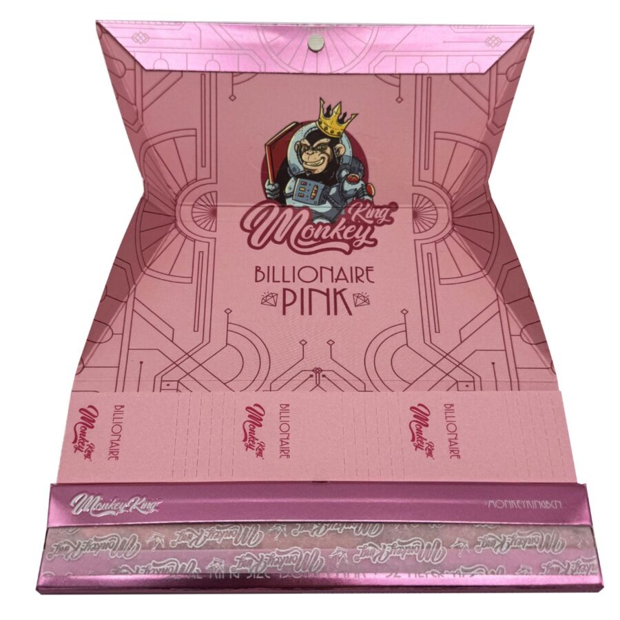 Monkey-King-Billionaire-Pink-XL-Unbleached-Ultrathin-Rolling-Papers-130-mm-2-900×900