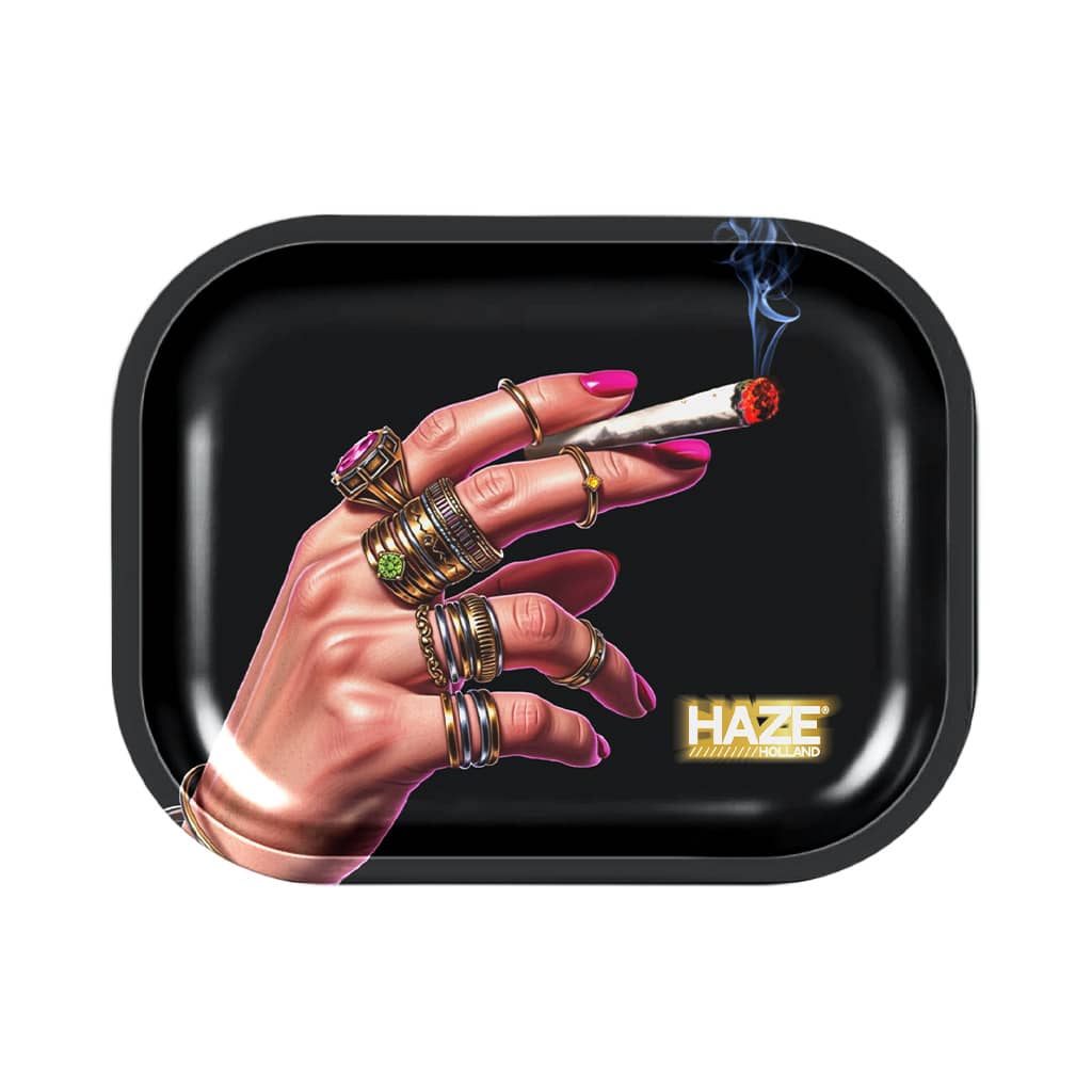 Pink-Rolling-Tray-Metal-Small-Haze-Holland-For-Her-For-Smoking-No-Mess-Portable-PUFF-ROYALE-PINK-VICE-x-07084